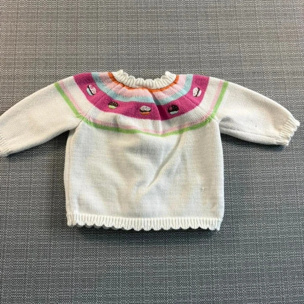 Gymboree cupcakes baby button up sweater